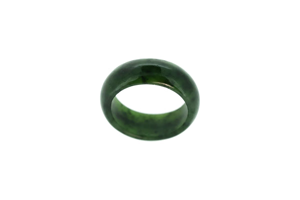 NZ Greenstone Jade Ring 8mm