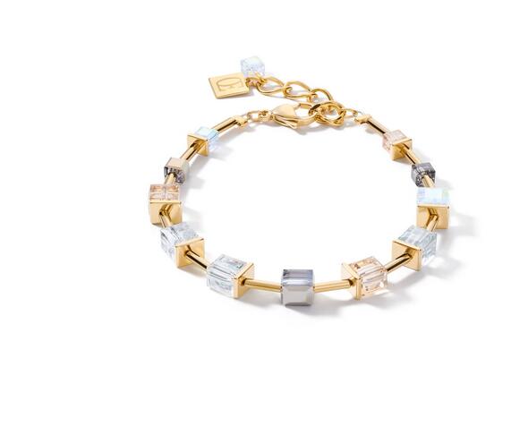 COEUR DE LION BRACELET  YELLOW GOLD PLATED W/ST WITH EUROPEAN CRYSTALS