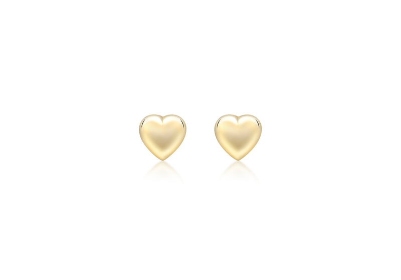 9K YG MINI HEART SUD EARRINGS