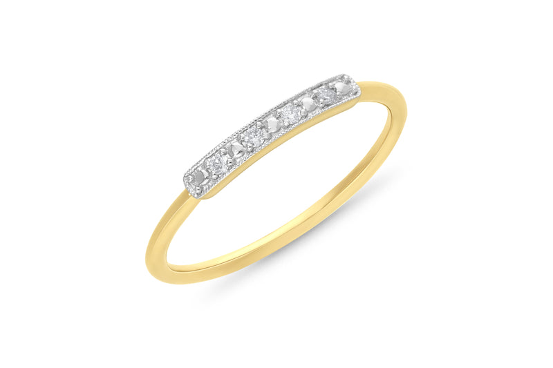 9CT YG LAB GROWN DIAMOND RING