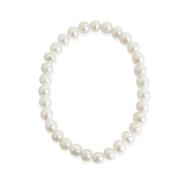 FWP 6.7MM WHITE POTATO ELASTIC BRACELET