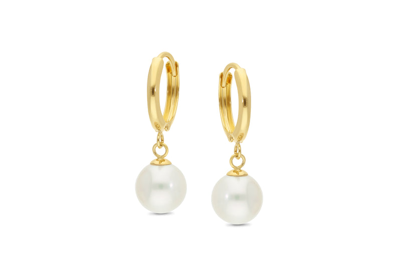 9CT YG PEARL FRESHWATER EARRINGS