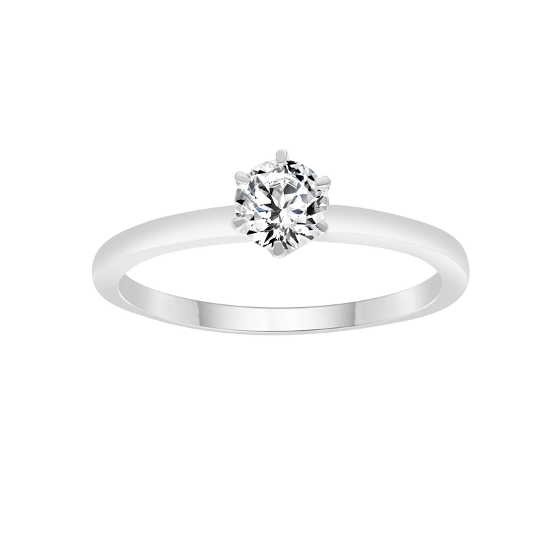 9KWG LGD 6 CLAW SOLITAIRE RING