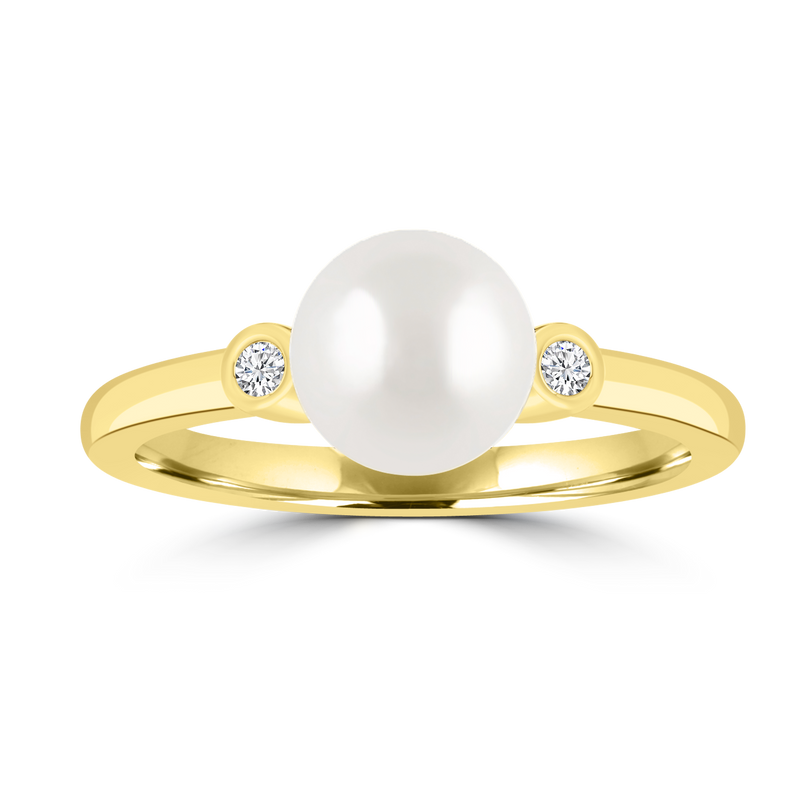 9K YG FRESHWATER PEARL LGD DRESS RING