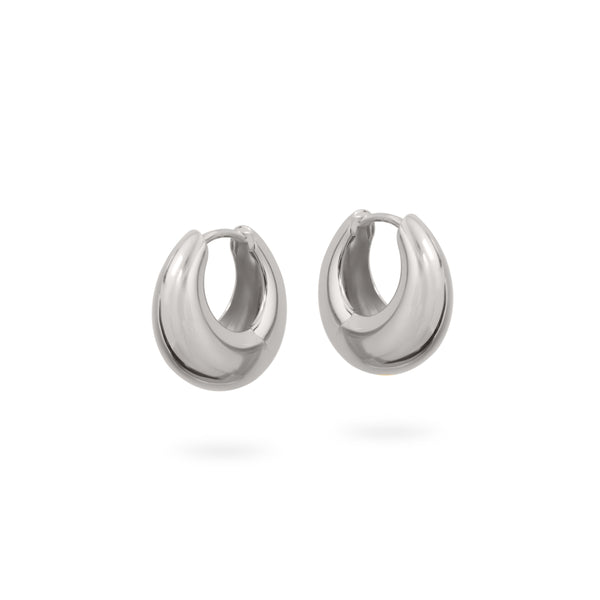 STG 17MM CRESCENT SHAPE HUGGIE EARRING