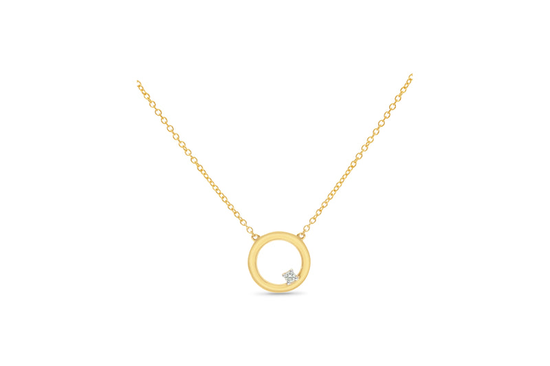 9CT YG LAB GROWN DIAMOND PENDANT