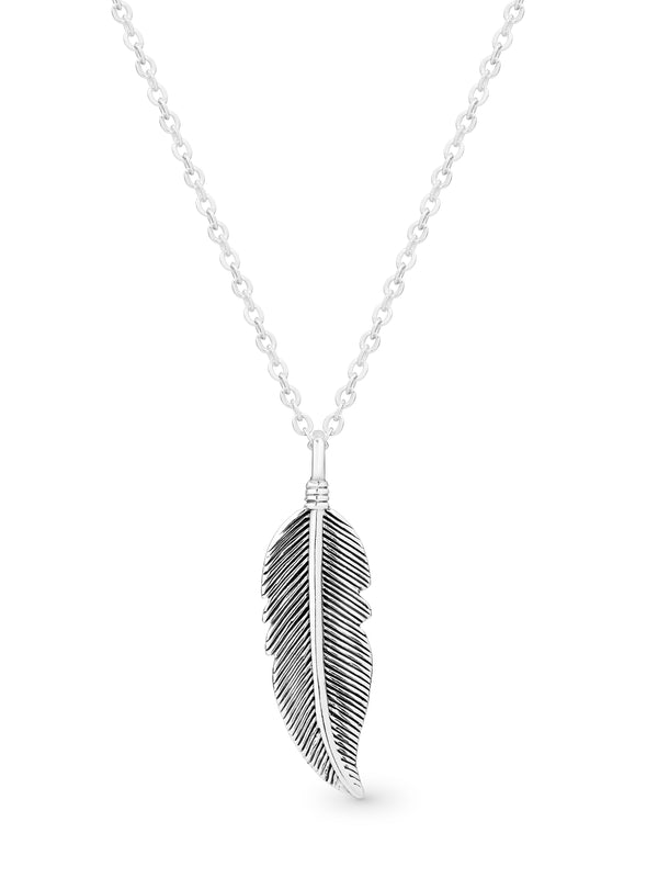 STG FEATHER PENDANT (chain priced separately)