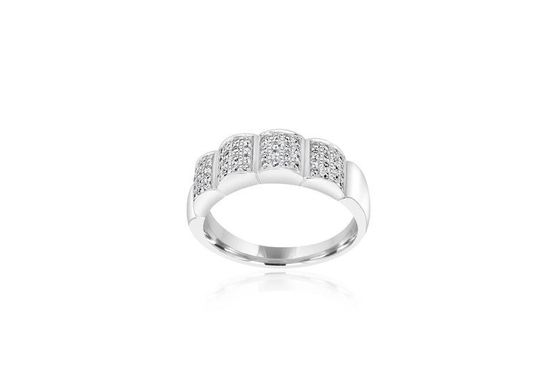 18k White Gold Multi-stone Diamond Ring