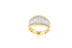 18k Yellow Gold Multi-stone Diamond Ring