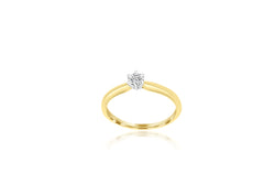 18k Yellow Gold Solitaire Diamond Ring