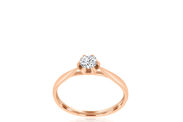 18k rose gold diamond ring