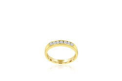 9k Yellow Gold 7-stone Diamond Ring