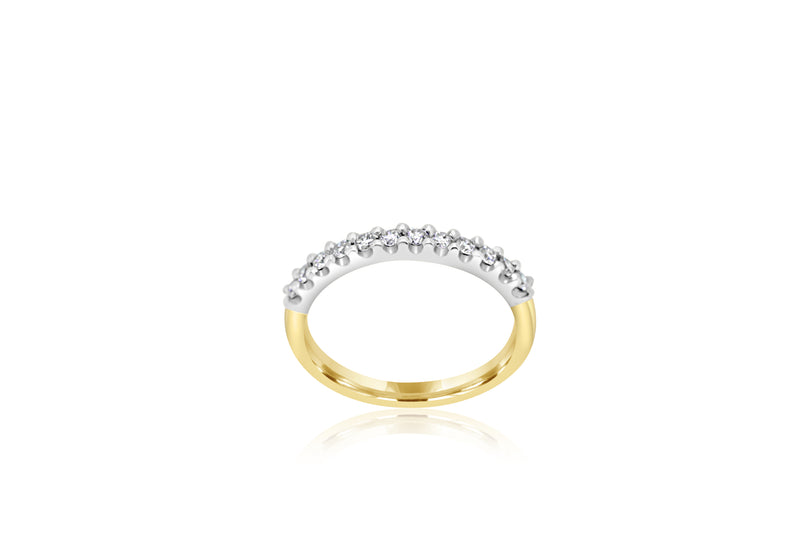 9K Yellow Gold & White Gold 2-tone Diamond Ring