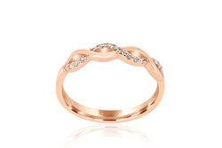 9k Rose Gold Diamond Ring