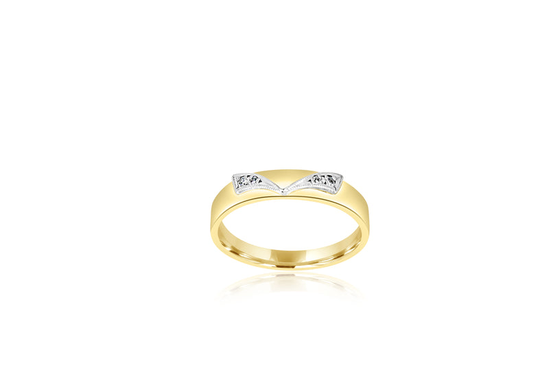 9k Yellow Gold & White Gold 2-tone Eternity Diamond ring