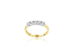 18k Yellow Gold 5-Stone Diamond Ring