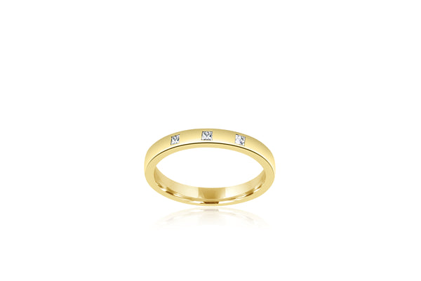 9k Yellow Gold Diamond Ring / wedder