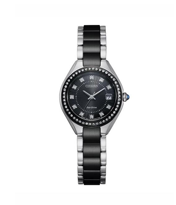 Citizen Ladies Watch Eco-Drive Stainless Steel Black