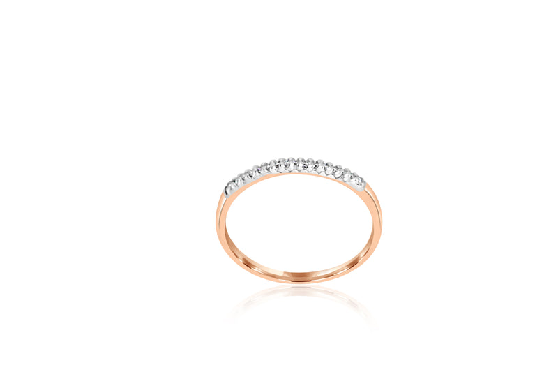 9ct Rose Gold Diamond Ring / Stacker