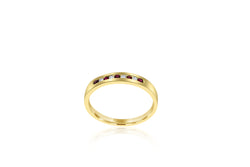 9k Yellow Gold Ruby & Diamond Ring