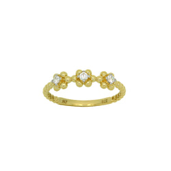9k Yellow Gold Zircon Ring