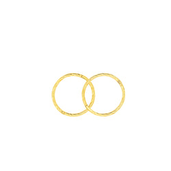 9k Yellow Gold 16mm Twist Sleepers / Earrings