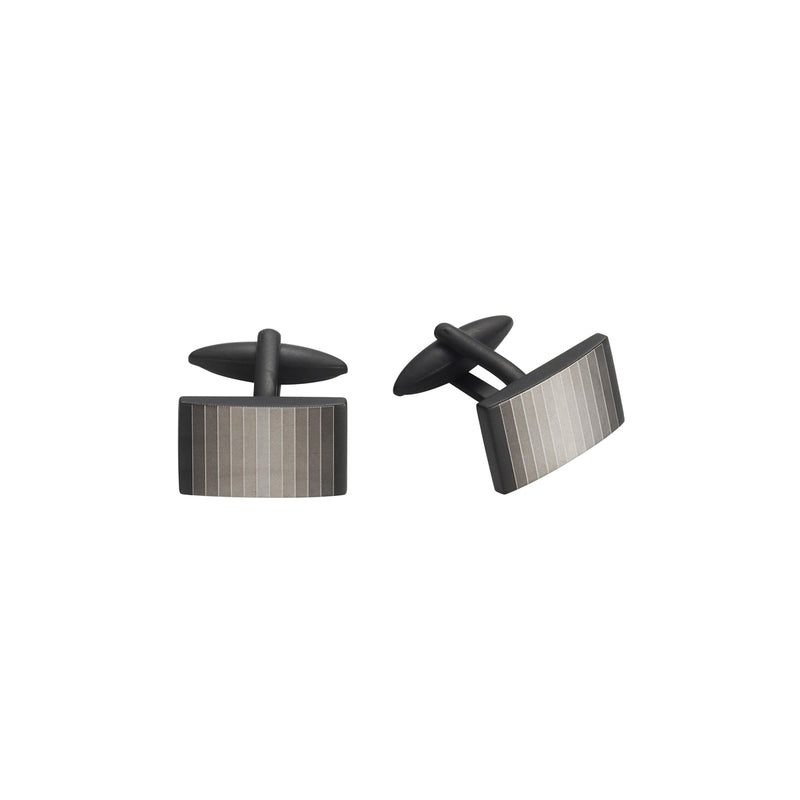 Stainless Steel IP Colour Gradint Strape Cufflinks & Tie Bar