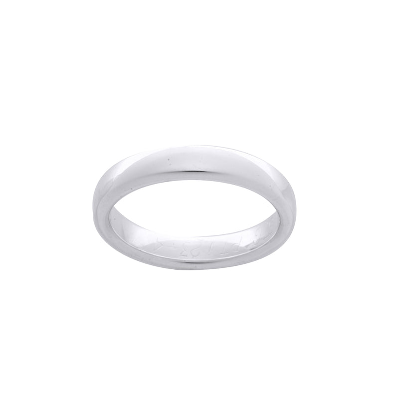 Stg Silver Friendship Band / Ring 4mm Comfortable Curve