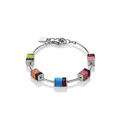 Coeur De Lion CL 4794/30-1500 St/Stl, Multi Coloured Geo-cube Bracelet