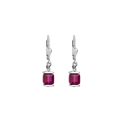 CL 0094/20-0400 Earrings St/St with Pink Colour Swarovski Crystals & St/Stl Fitting