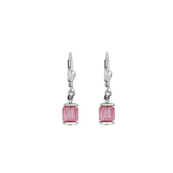 CL 0094/20-1920 Earrings St/St with Light Rose Colour Swarovski Crystals & St/Stl Fitting