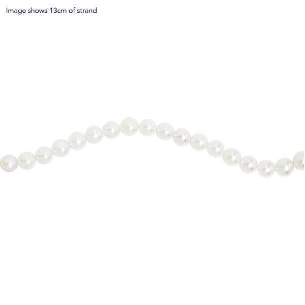 FW White 7-7.5mm Knotted Strand with SS Clasp