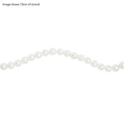 Fresh Water White 7-7.5mm Semi-Potato Pearl Necklace 45cm