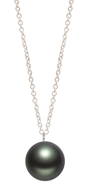 Tahitian 11-12mm Pearl Running on 40cm Chain Necklace