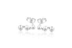 18k White Gold Drop Diamond Earrings