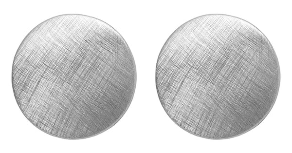 Dansk Banity Silver Plated Button Earrings with Surgical Steel Posts