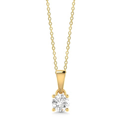 9K YELLOW GOLD DIAMOND PENDANT (CHAIN NOT INCLUDED）