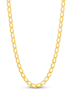 9K Yellow Gold Open Curb Chain 45cm