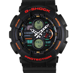 CASIO G-SHOCK DUO W/TIME, ALARM, S/W, 200M BLK FACE, BLK RESIN BAND