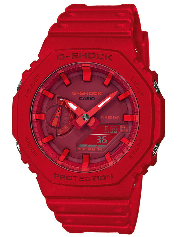 CASIO G-SHOCK NEW BASIC DUO SLIM, ALARM, S/W 200M , RED FACE& RESIN BAN