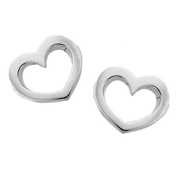 Karen Walker Stg Silver Mini Heart Stud Earrings