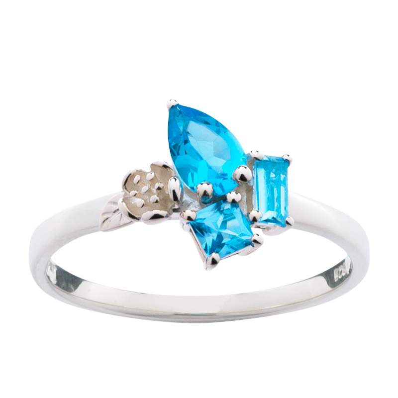 KAREN WALKER STG SILVER Rock Garden Ring - Topaz