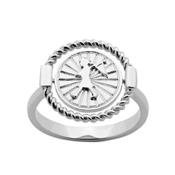 KAREN WALKER Stg Silver Voyager (Runaway Girl) Spin Ring