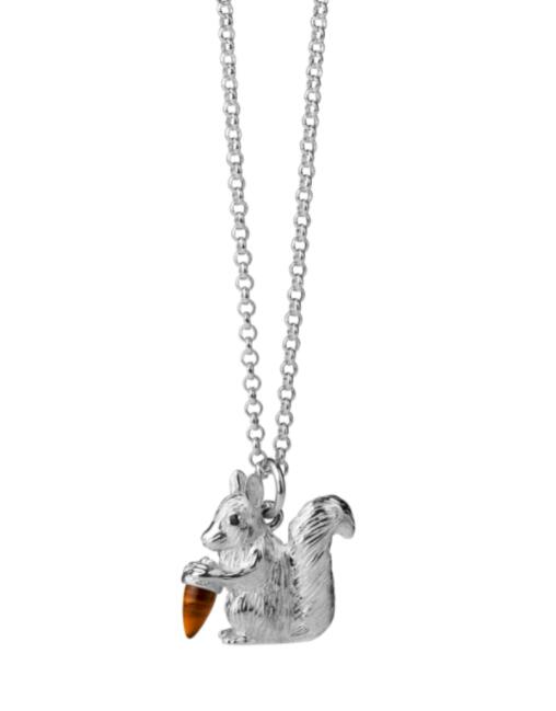 Karen Walker Stg Squirrel Necklace with chain 45cm