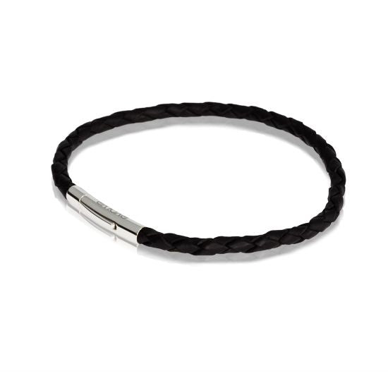 Evolve Bracelets & Bangles Black Single Twist Leather Bracelet 16CM LKBEL-BK16-1