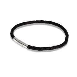 Evolve Bracelets & Bangles Black Single Twist Leather Bracelet 18CM LKBEL-BK16-1