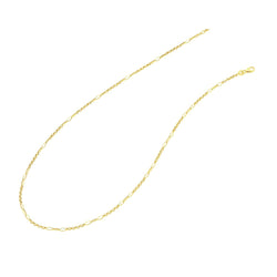 9K YELLOW GOLD SILVER FILLED CHAIN 50CM