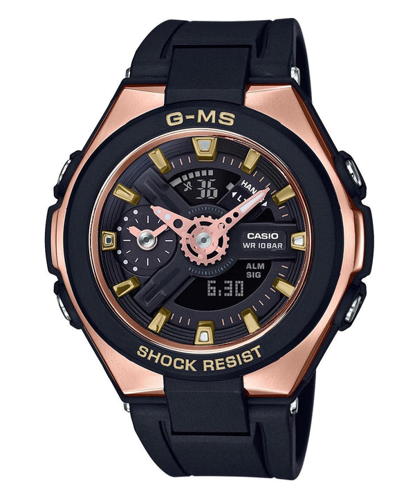 CASIO BABY G ANA/DIG RESIN, ROSE COLD BLACK STRAP