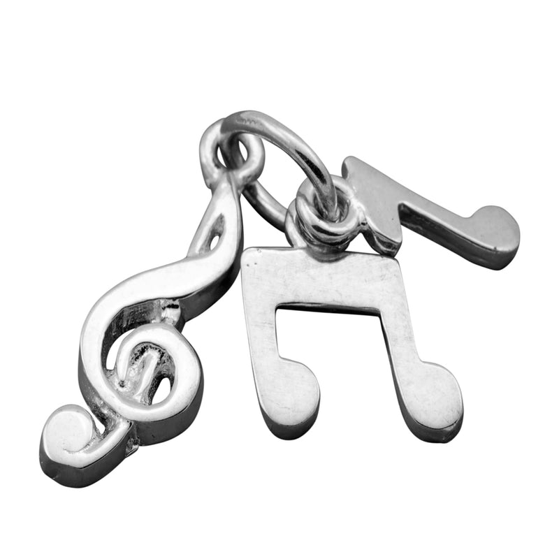 Traditional Silver Charm 3 Piece Music Note