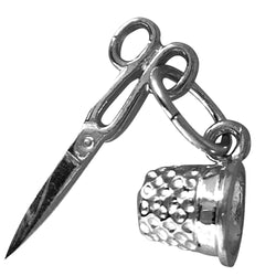 Traditional Silver Charm Thimble_Scissors_large